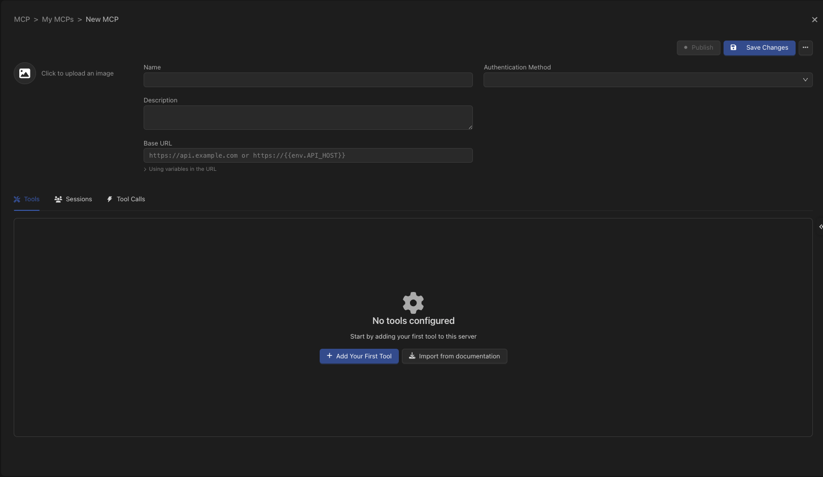 Add custom MCP button view