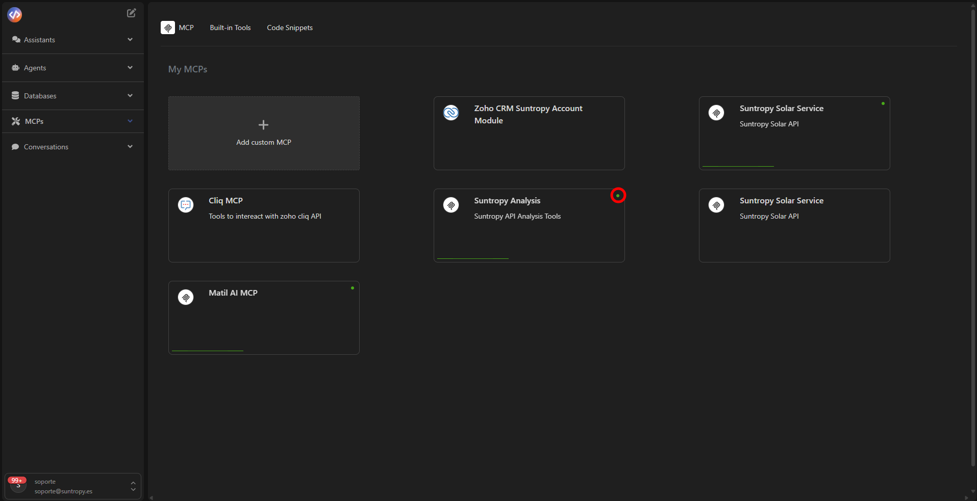 MCP configurado y activo