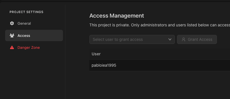 Project access