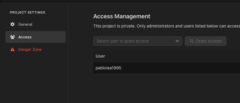 Project access