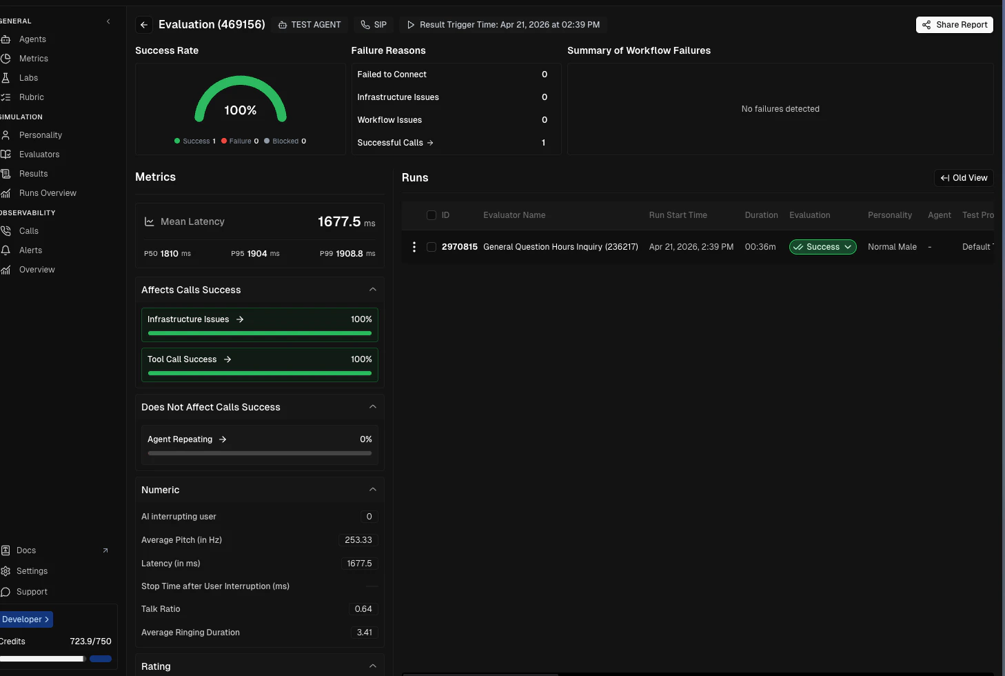 View results in Cekura