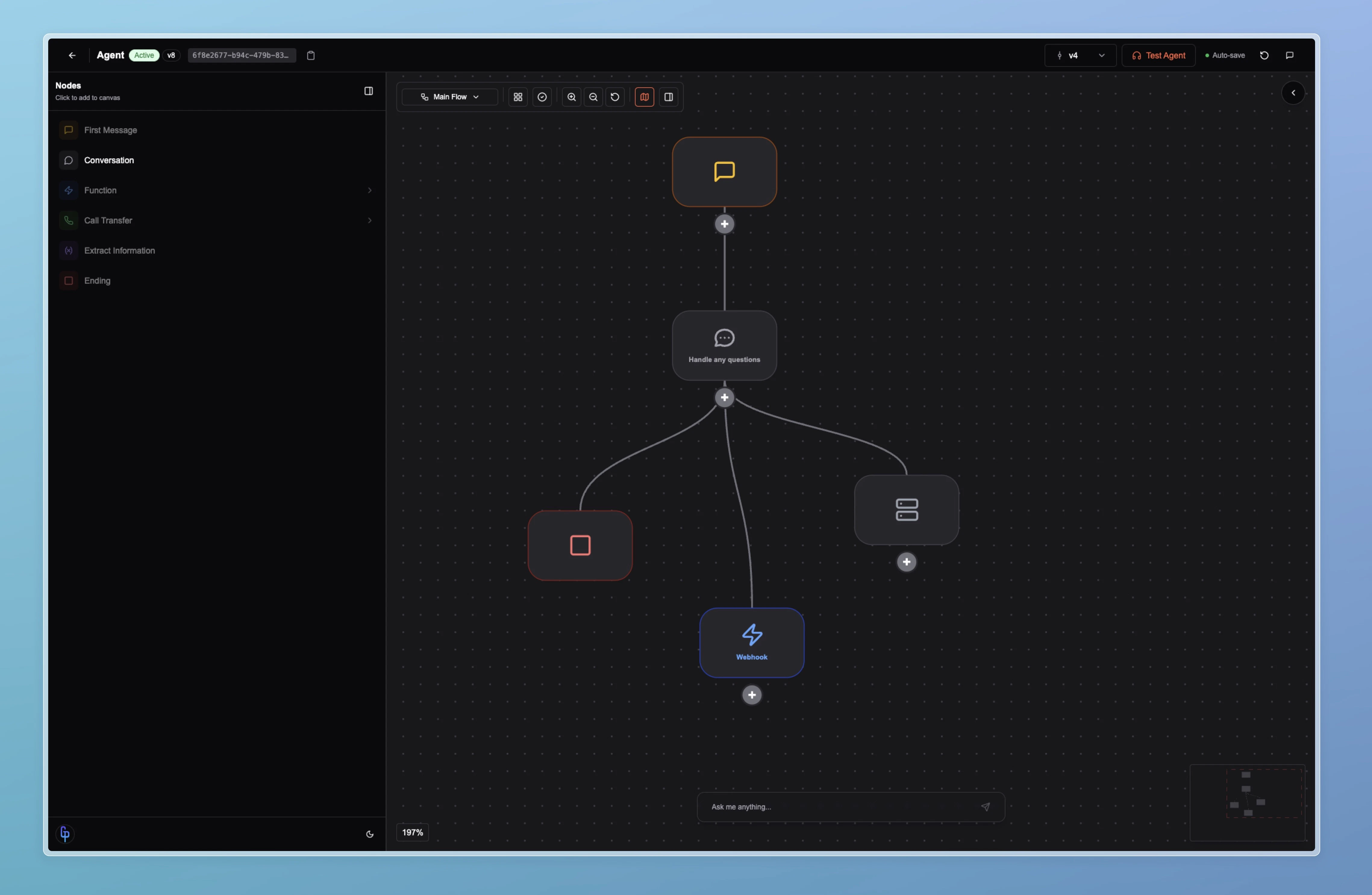Agent Editor main view