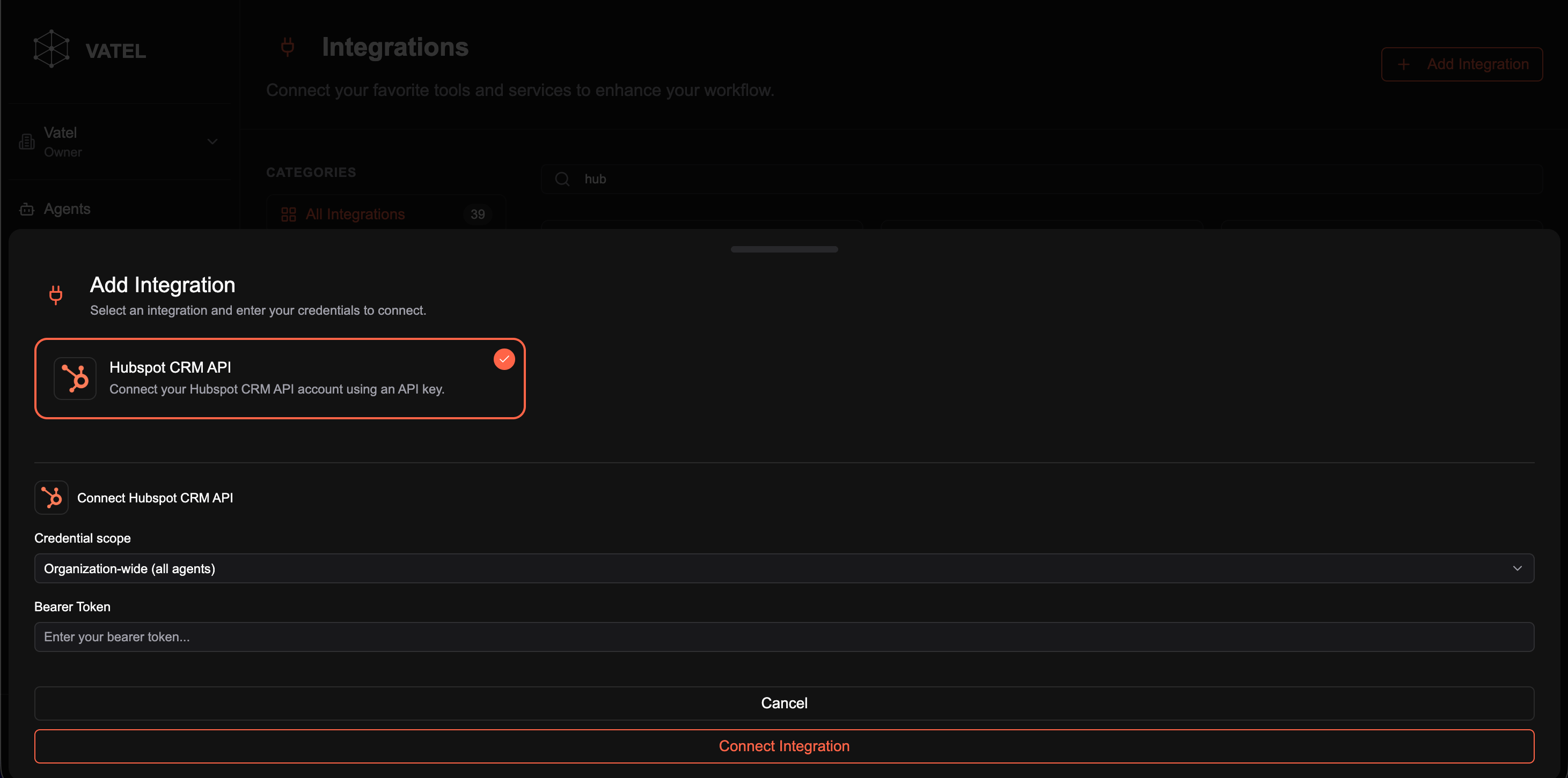 Connect HubSpot CRM API