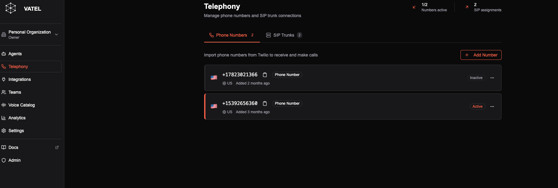 Add phone number