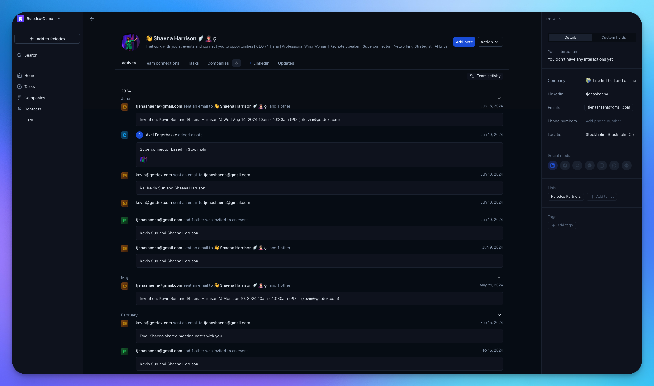 Rolodex - Dex built for teams - Dex Guide