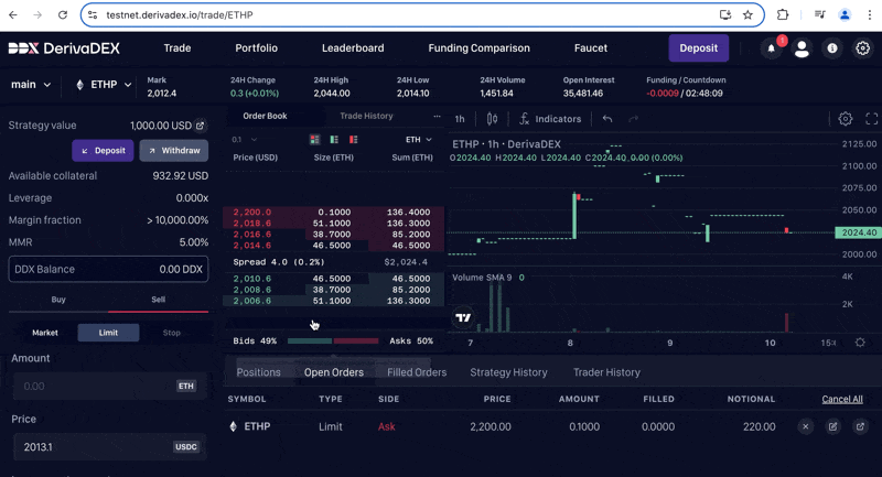 Place market-buy order