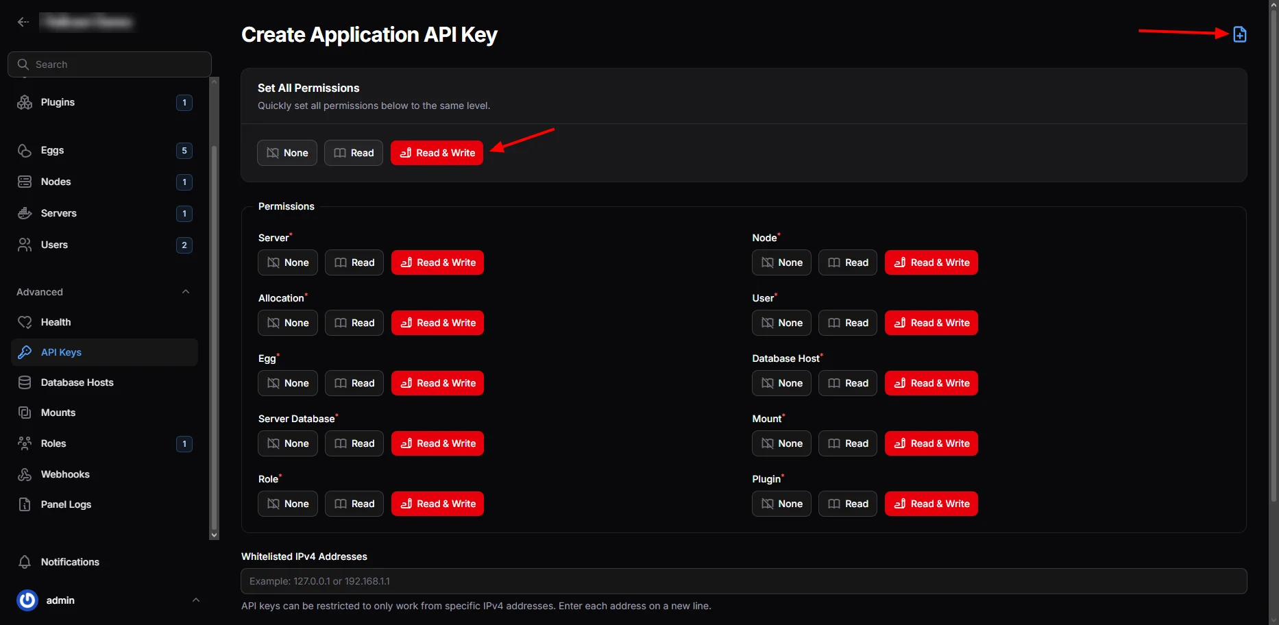 Application API Configuration