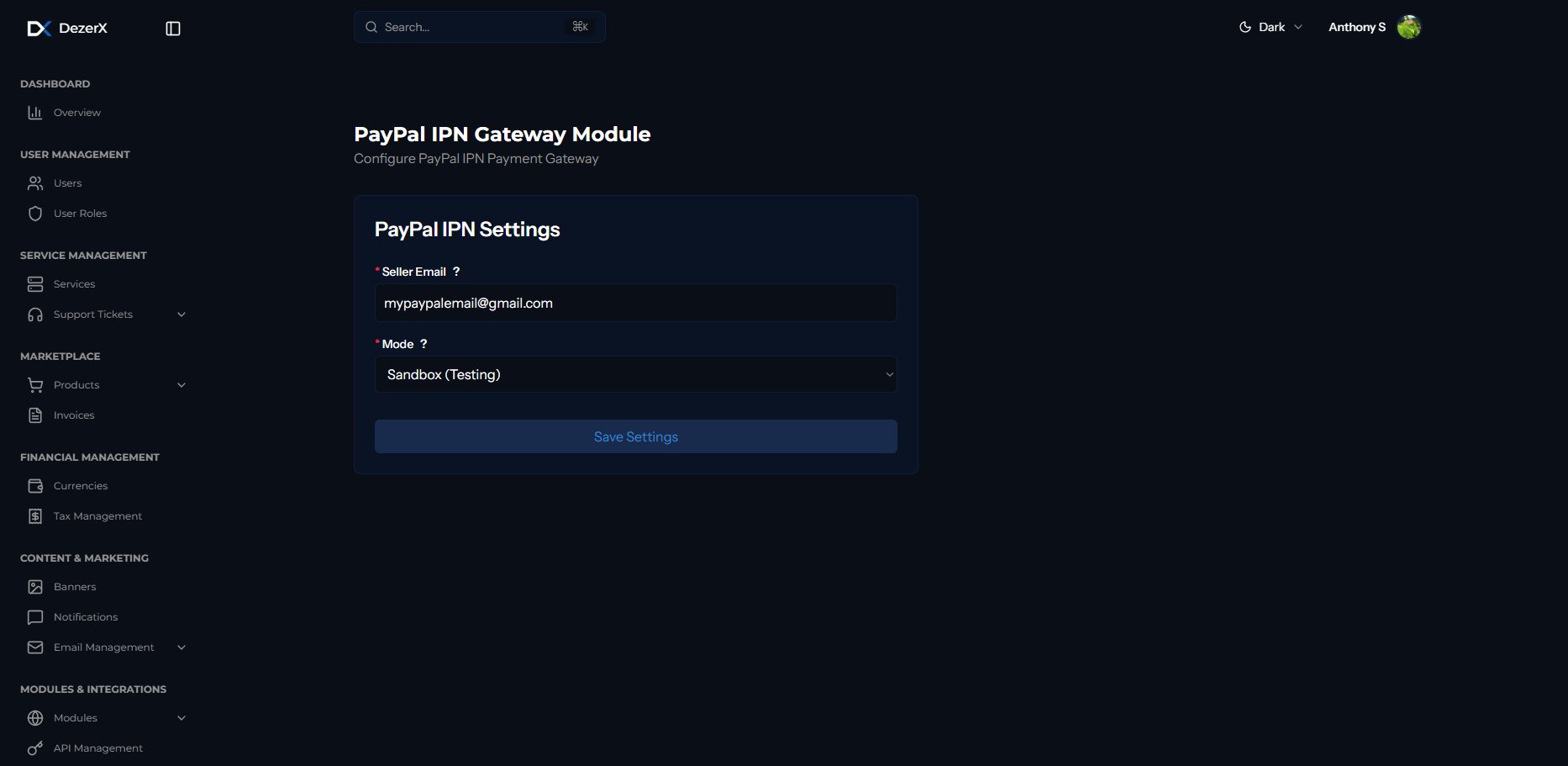 Spartan PayPal IPN configuration