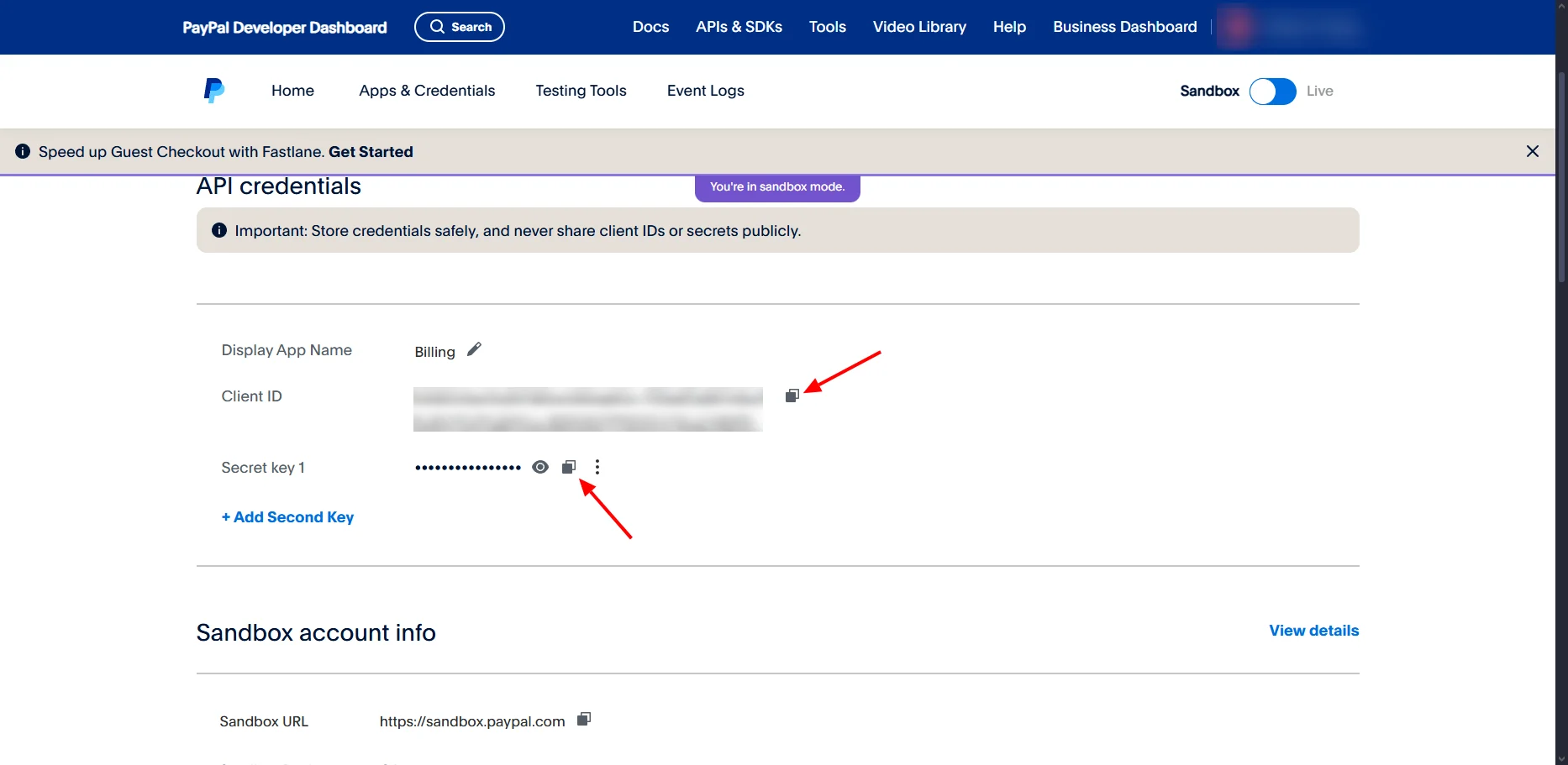 Get Client Credentials