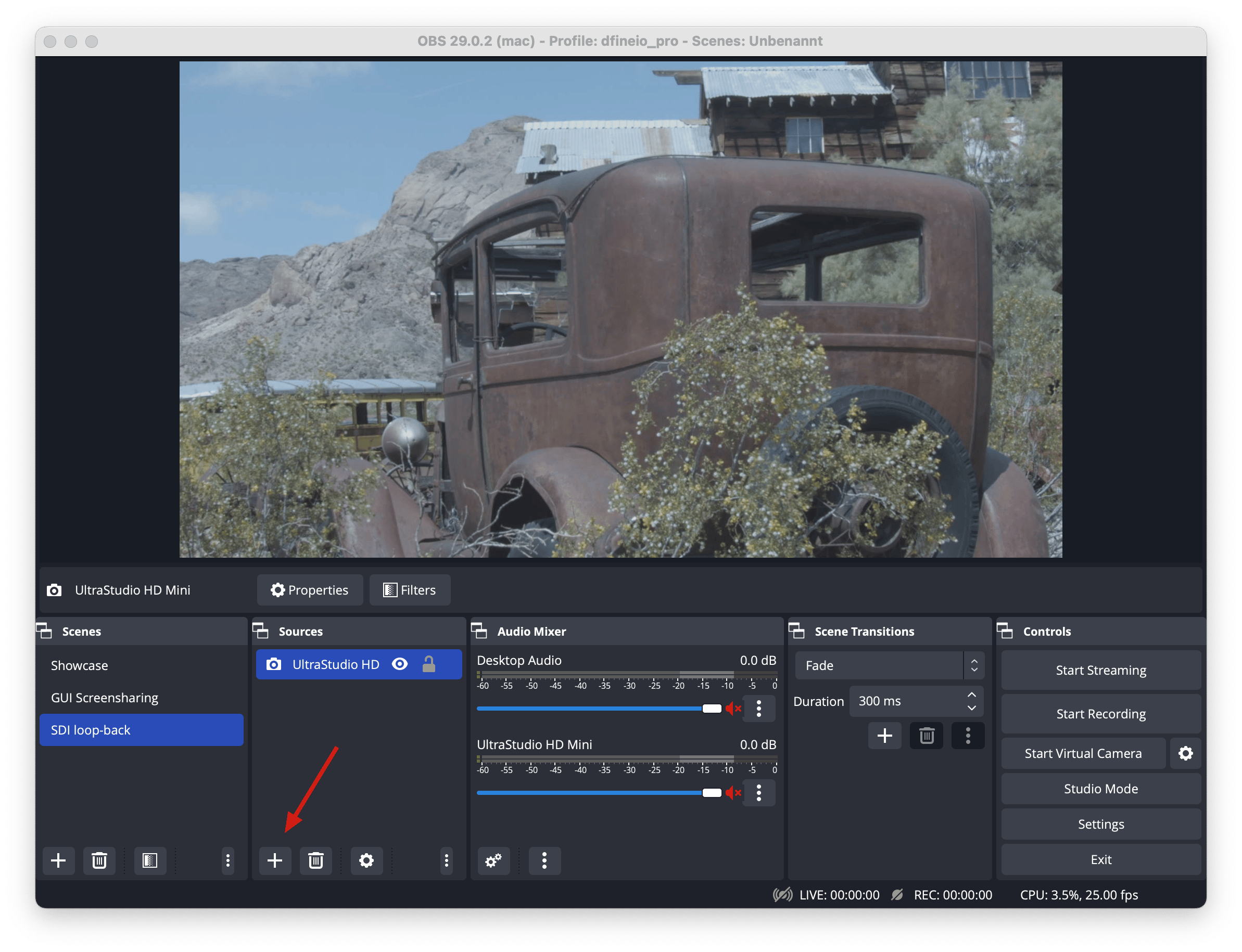 Hinzufügen einer Blackmagic-Device-Quelle in OBS