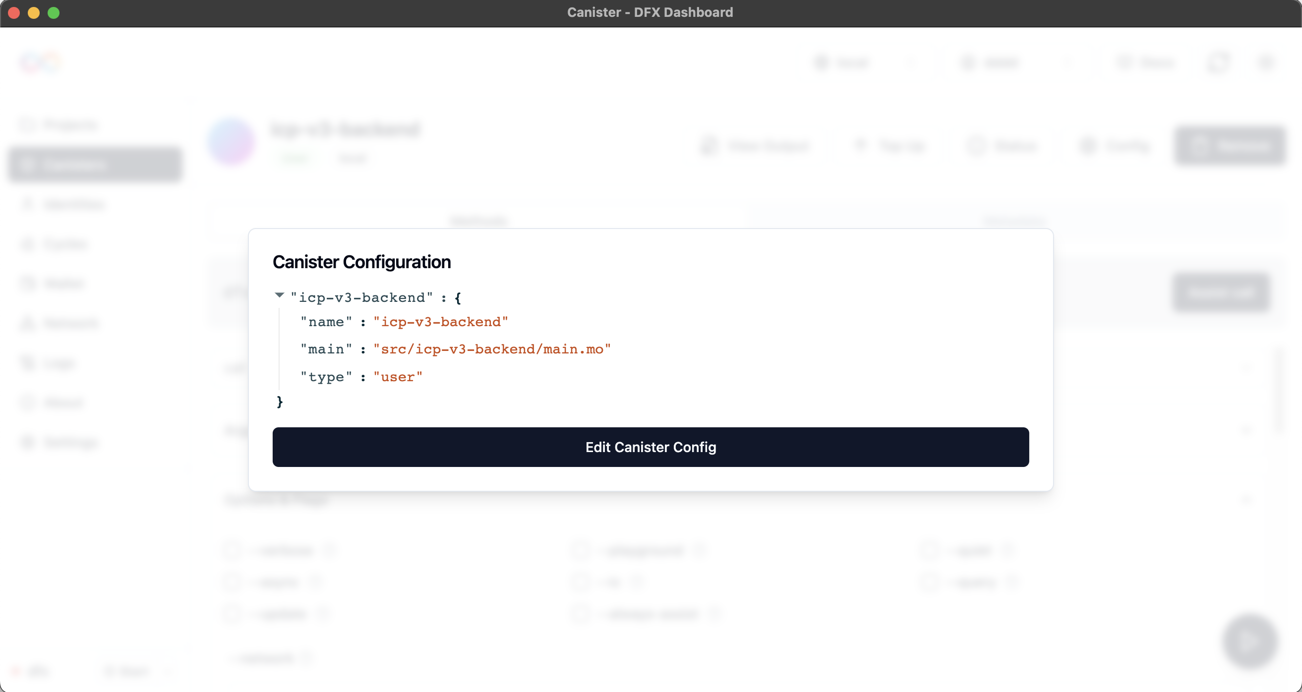 Canister Configuration