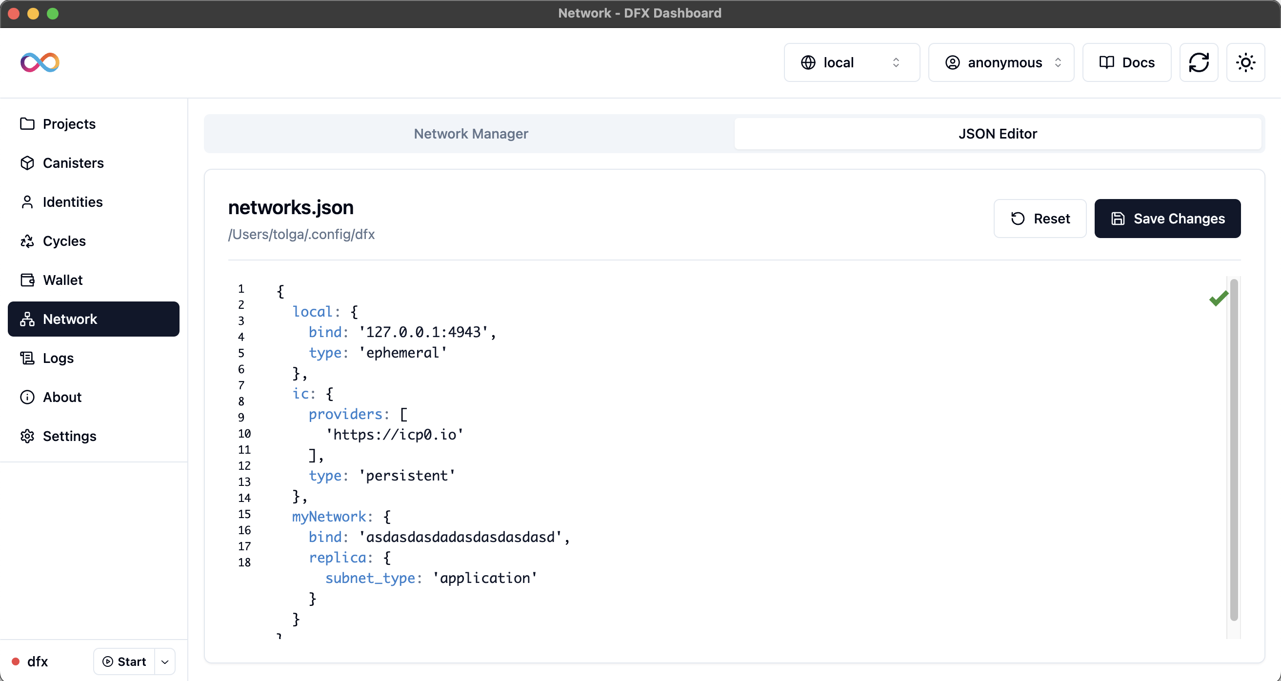 JSON Editor Interface