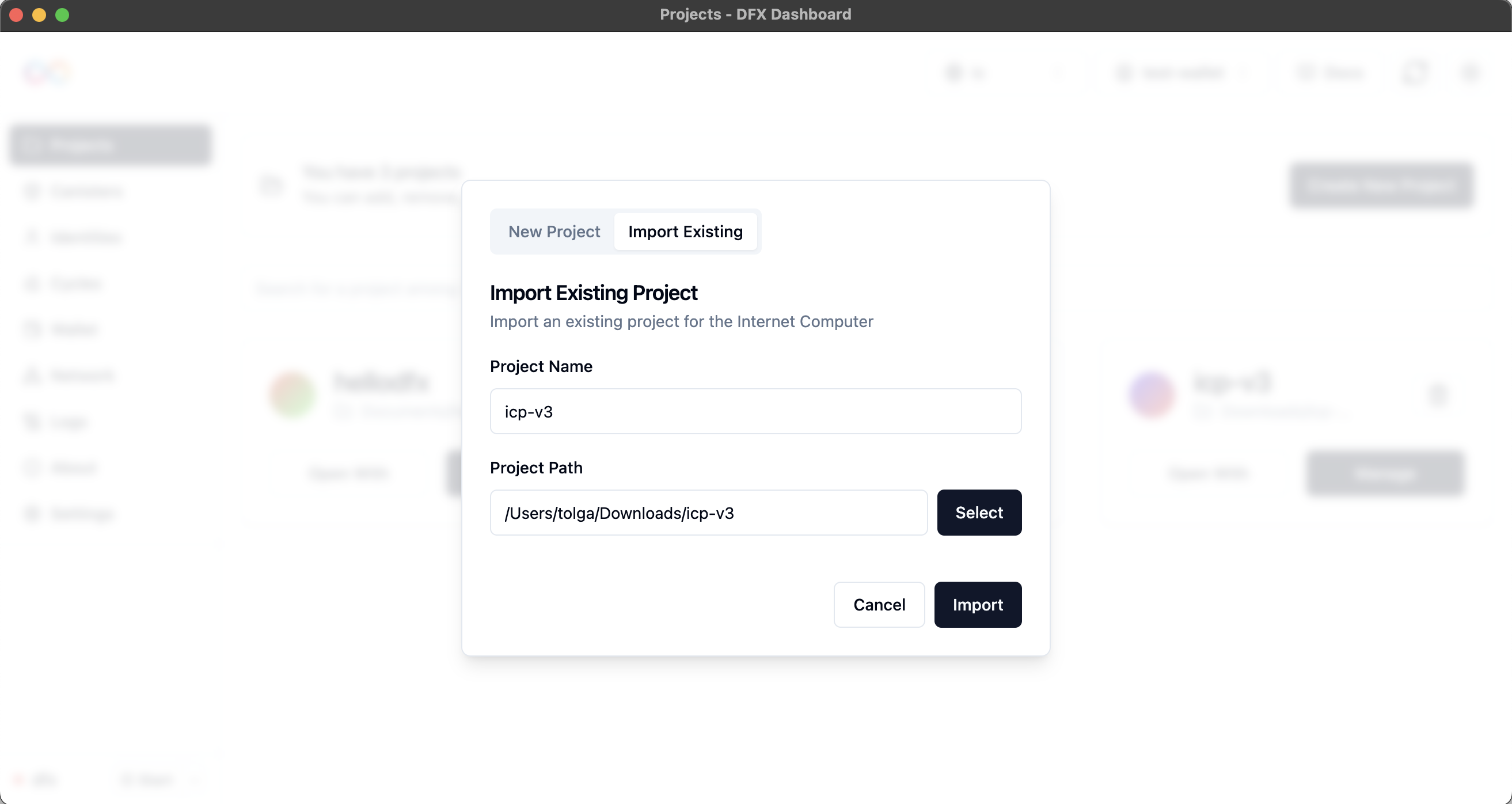 Import Existing Project