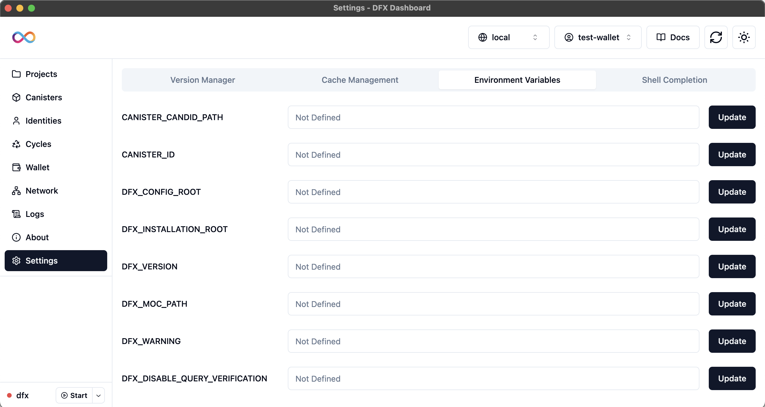 Environment Variables