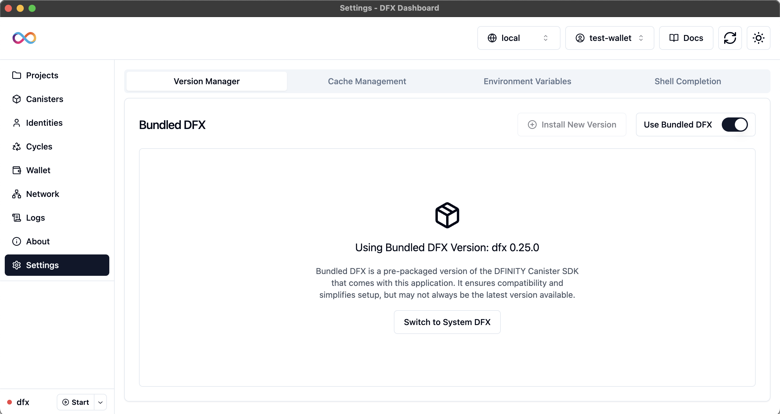 Bundled DFX Configuration