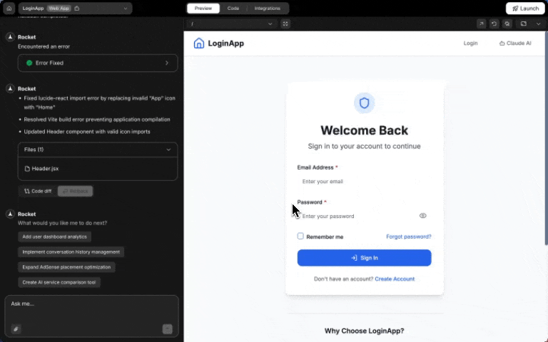 Google AdSense integration popup in chat