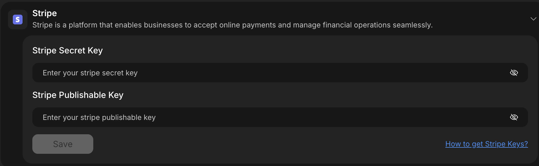 Click Stripe integration