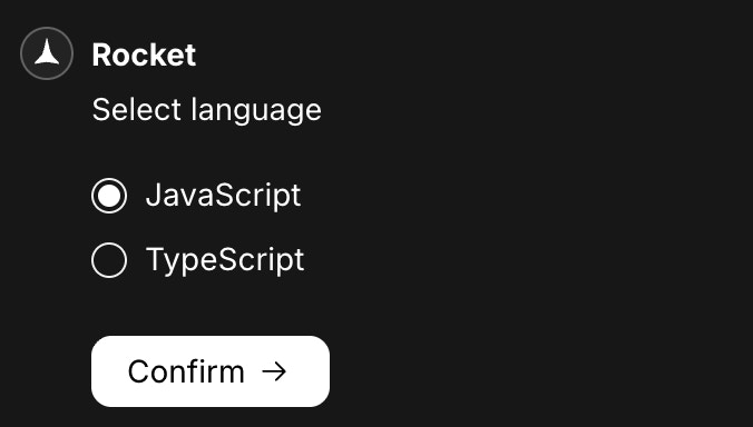 Language customization screen where you can modify the default language.