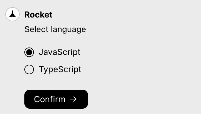Language customization screen where you can modify the default language.