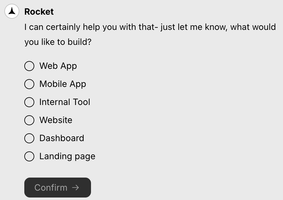 Prompt asking you to select a usecase.