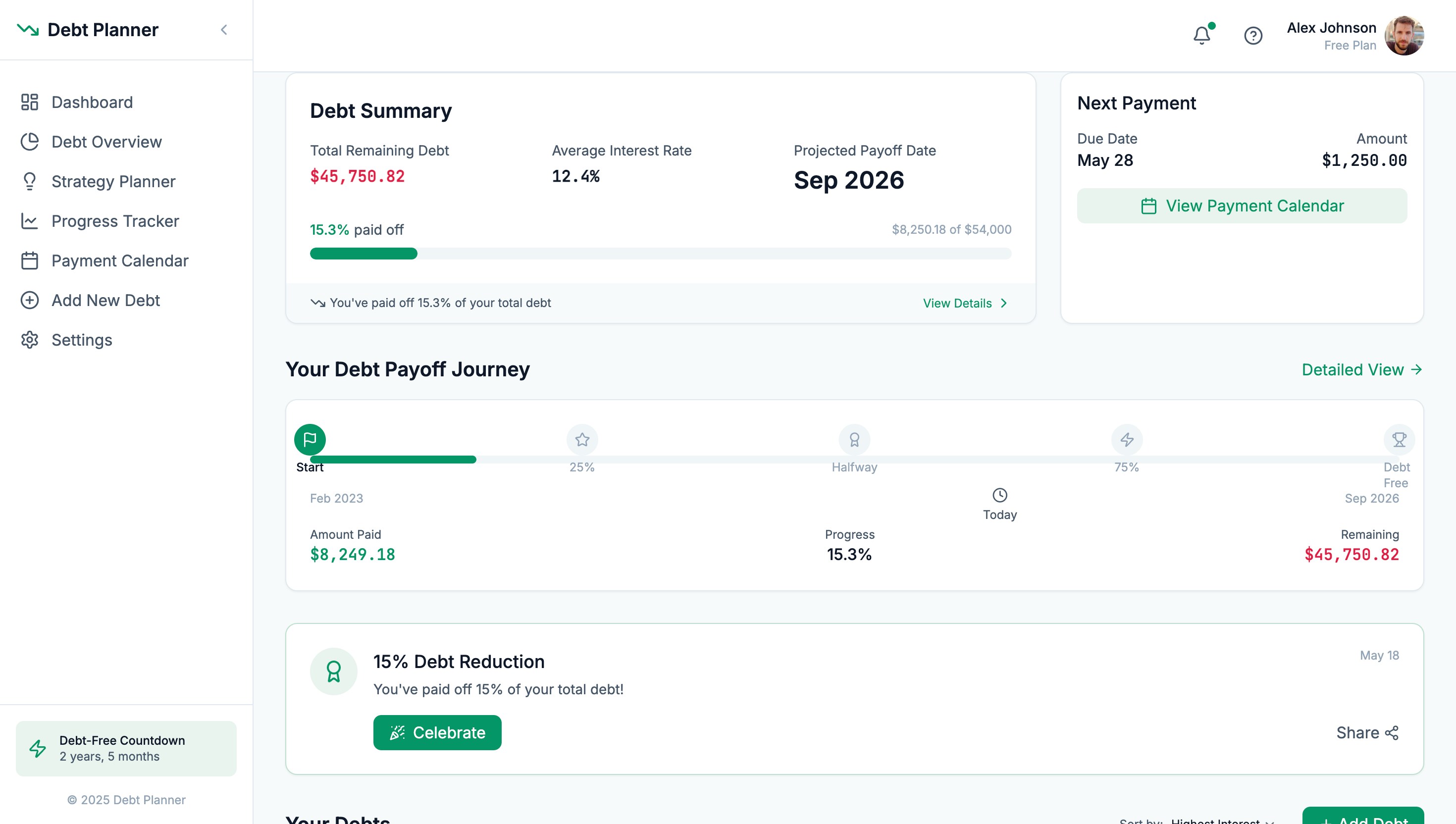 Debt Planner App Preview