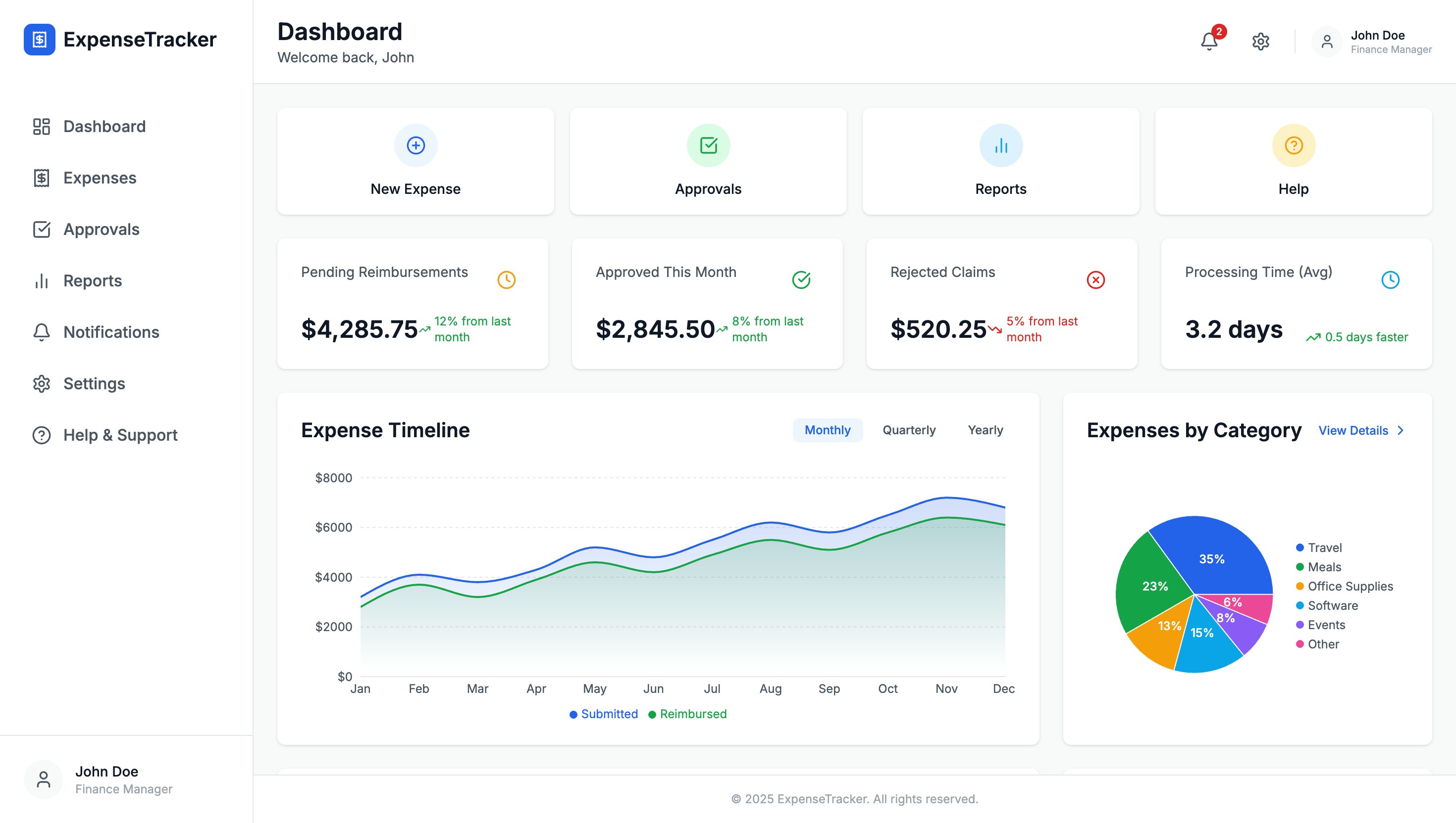 Expense Reimbursement App Preview