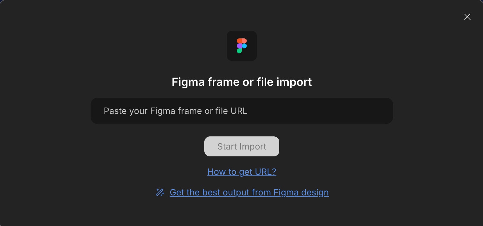 Paste Figma link modal in Rocket