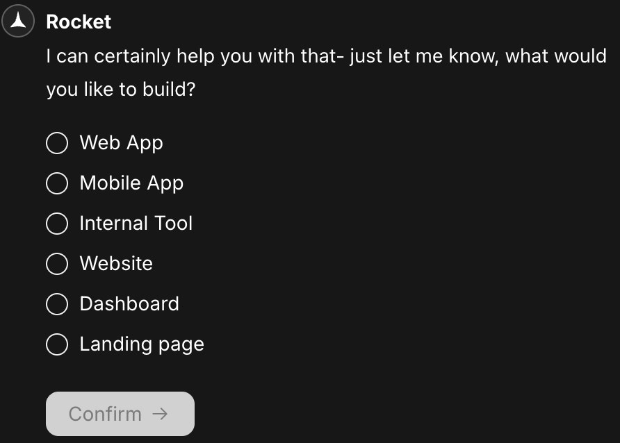 Prompt asking you to select a usecase.