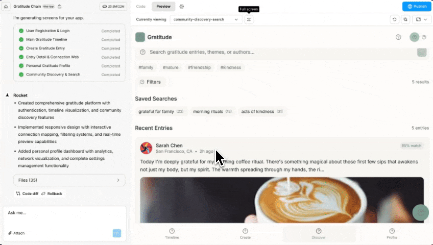 Fullscreen preview