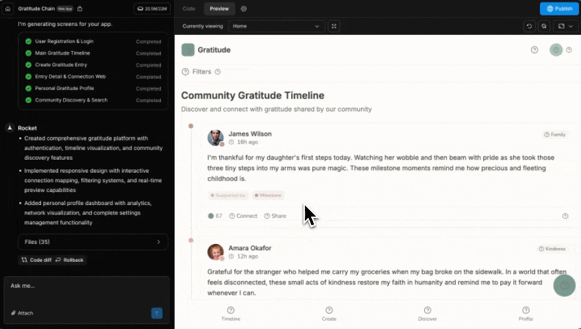 Screen selector in preview