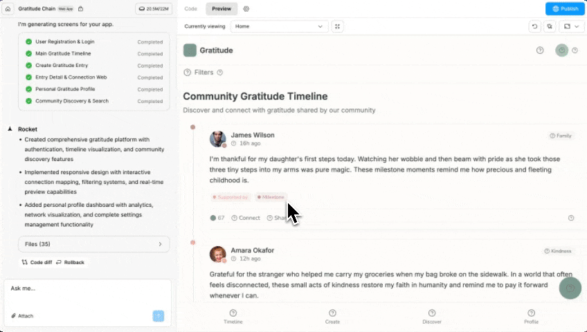 Screen selector in preview