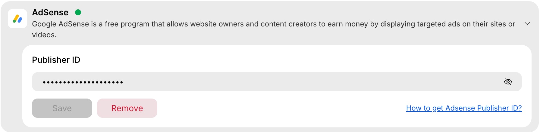 Remove AdSense integration