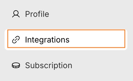 Open Integration tab