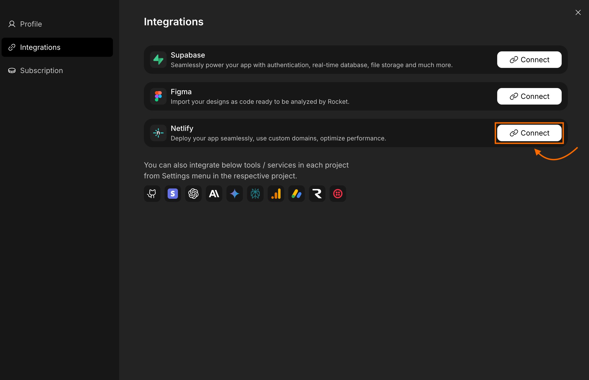Connect Netlify integration