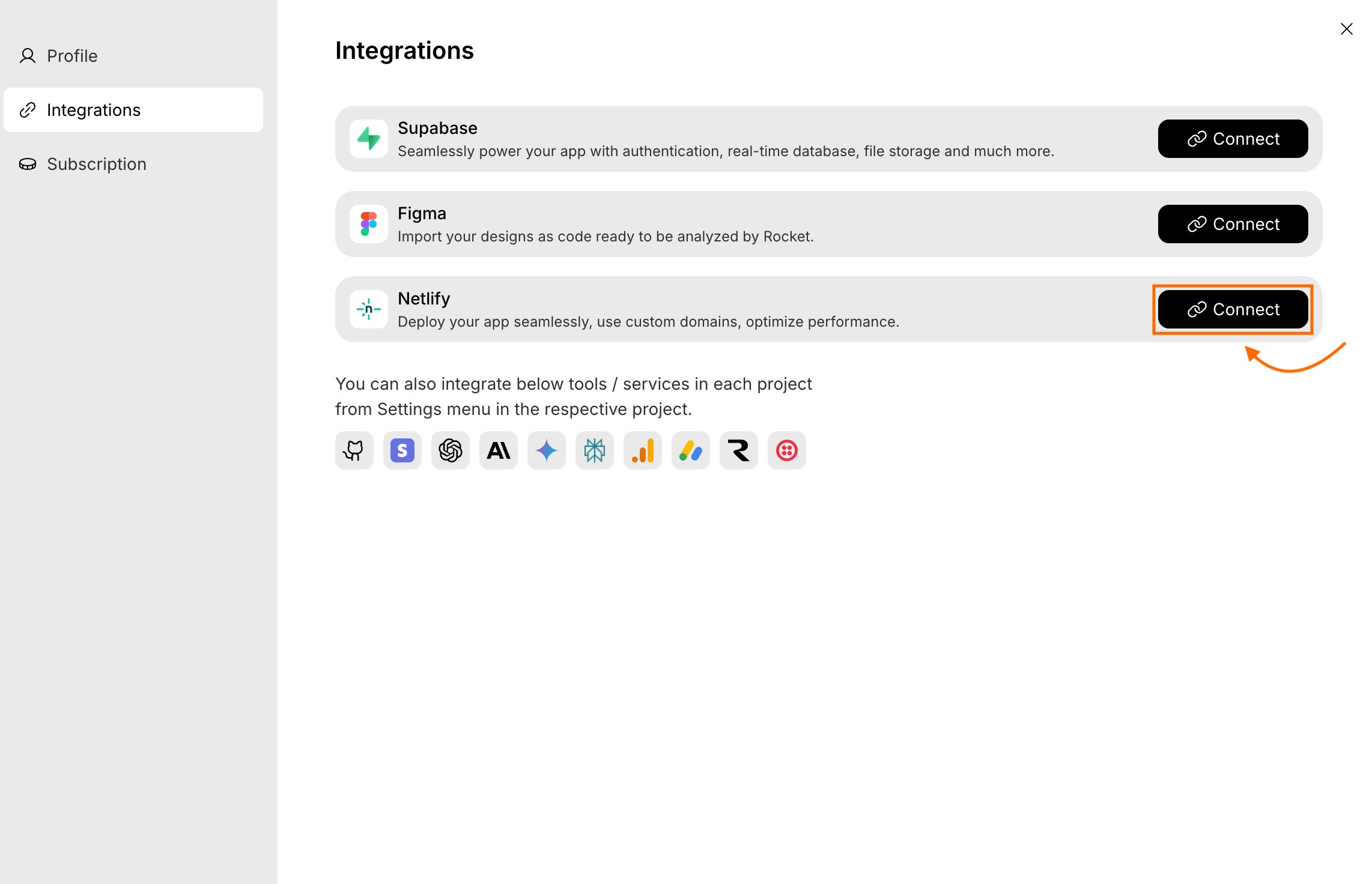 Connect Netlify integration
