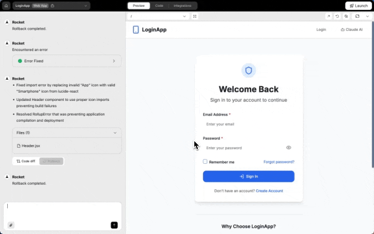 OpenAI integration popup in chat