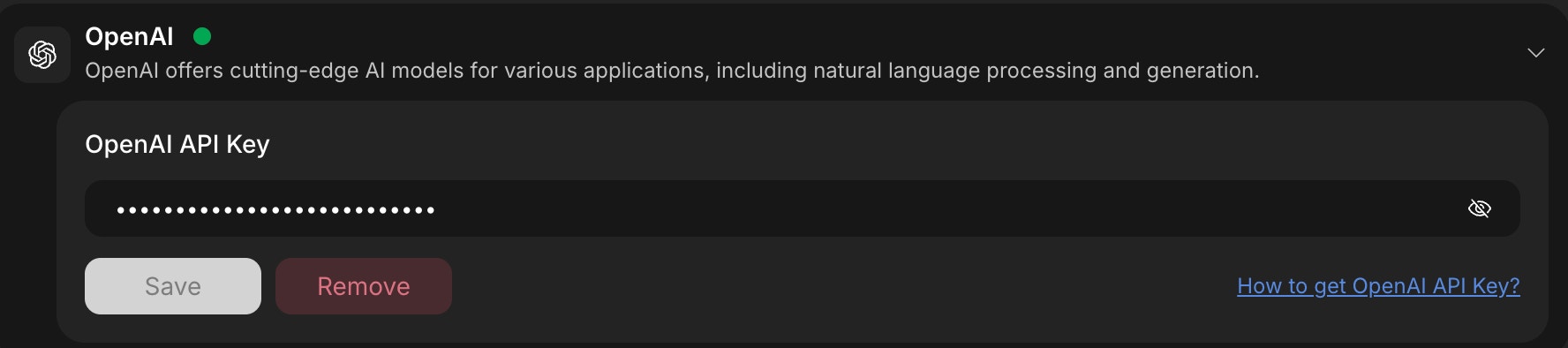 Remove OpenAI integration