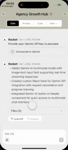 OpenAI integration popup in chat