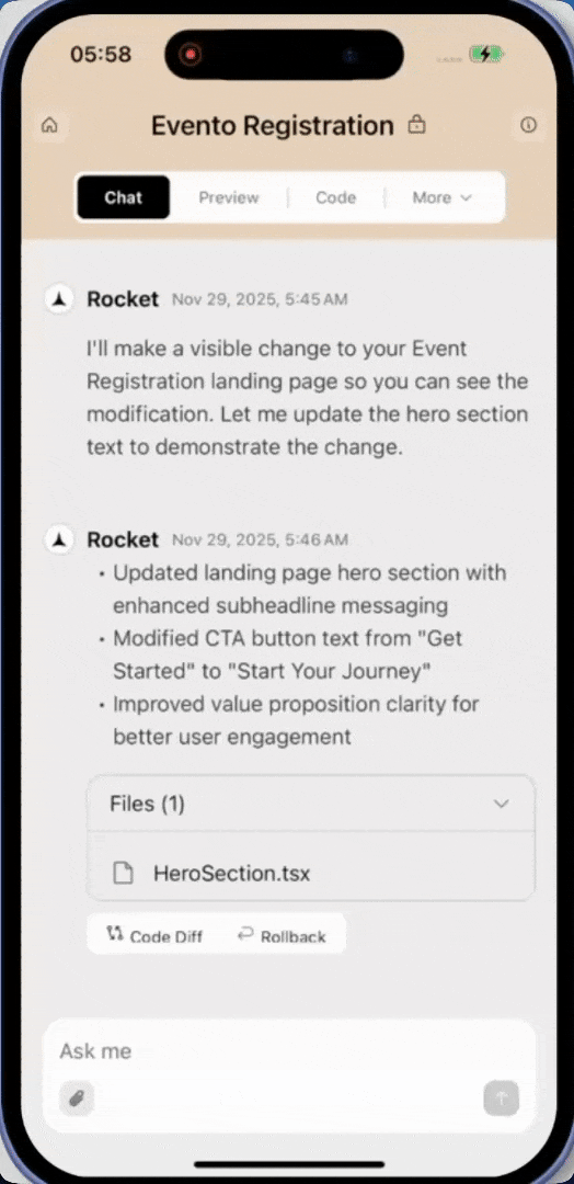 Restoring an earlier generation using the Rollback feature.