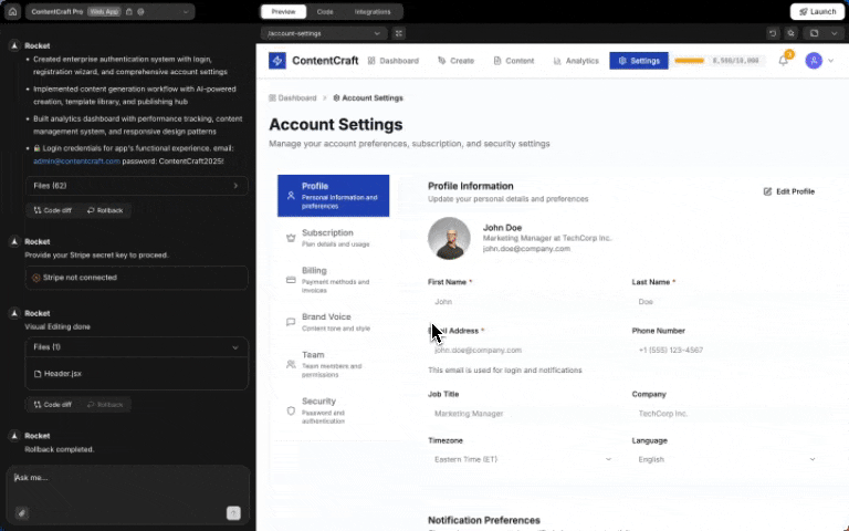 File being uploaded directly into Rocket chat.