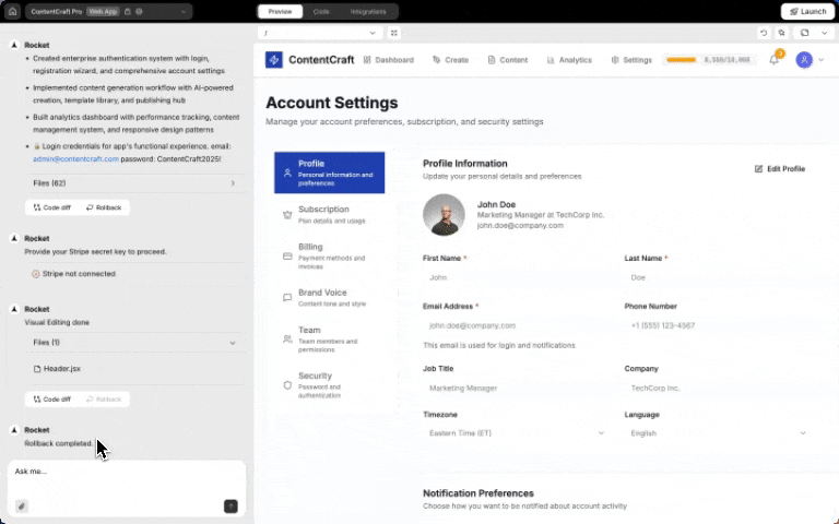 File being uploaded directly into Rocket chat.