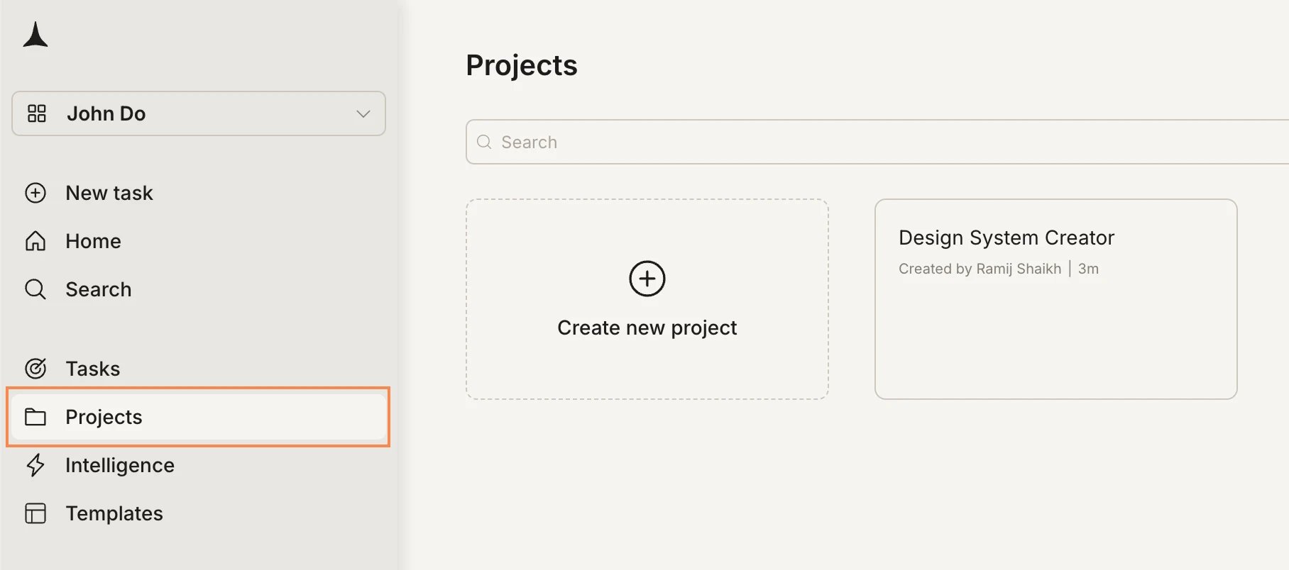 Project card with the three-dot menu open showing Edit, Star, and Delete options.