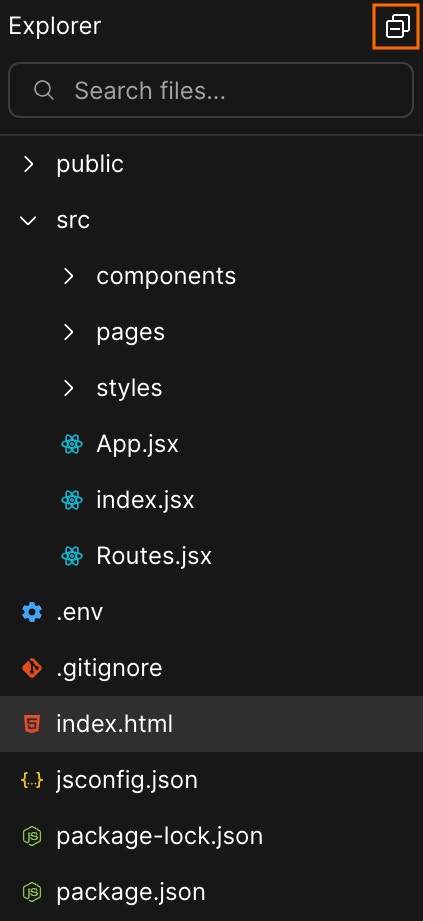 File tree expanded in Rocket code-view showing folders and files.
