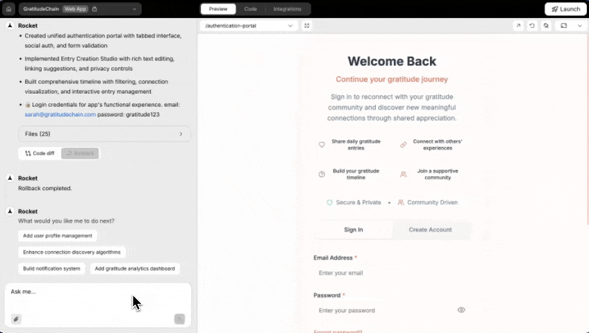 Supabase connect in chat