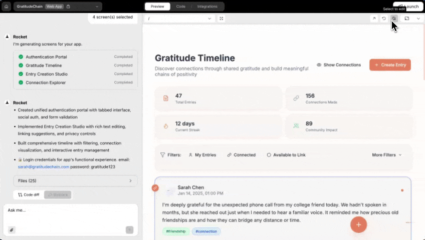 Multiple elements being edited visually, each with different properties, before saving changes.