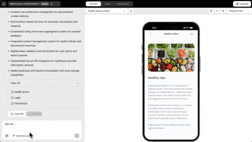 Import screen from different Figma file