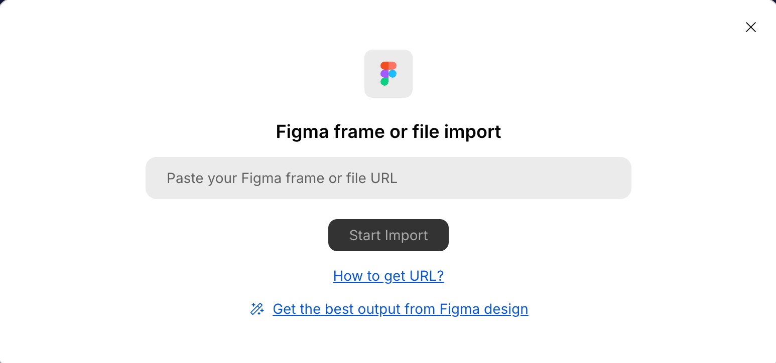 Paste Figma link modal in Rocket