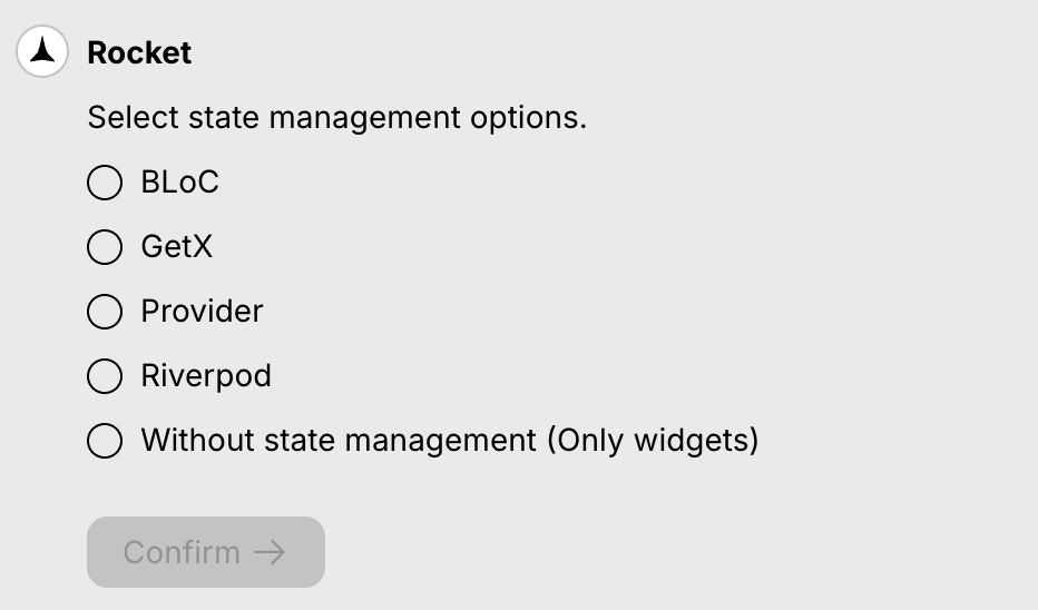 Flutter state management options