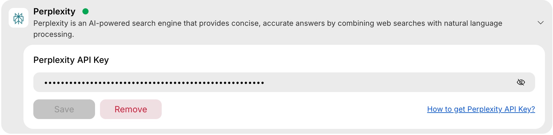 Remove Perplexity integration