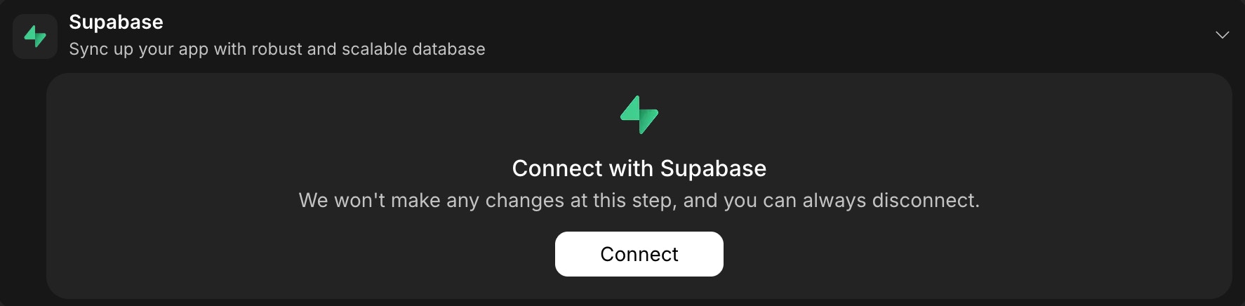 Supabase connect in chat